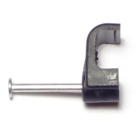 Midwest Fastener Cable Clip, Plastic, Black, 9 mm L, 25 PK 64184